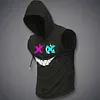Men's Street-Style Printed Sleeveless Hooded Tank Top by Inlyline