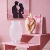 3D Rose Flower Mould Silicone Wave Spiral Candle Mould Reusable Easy To Demold for Wedding Valentine Day DIY Home Decor Gift (Style A)