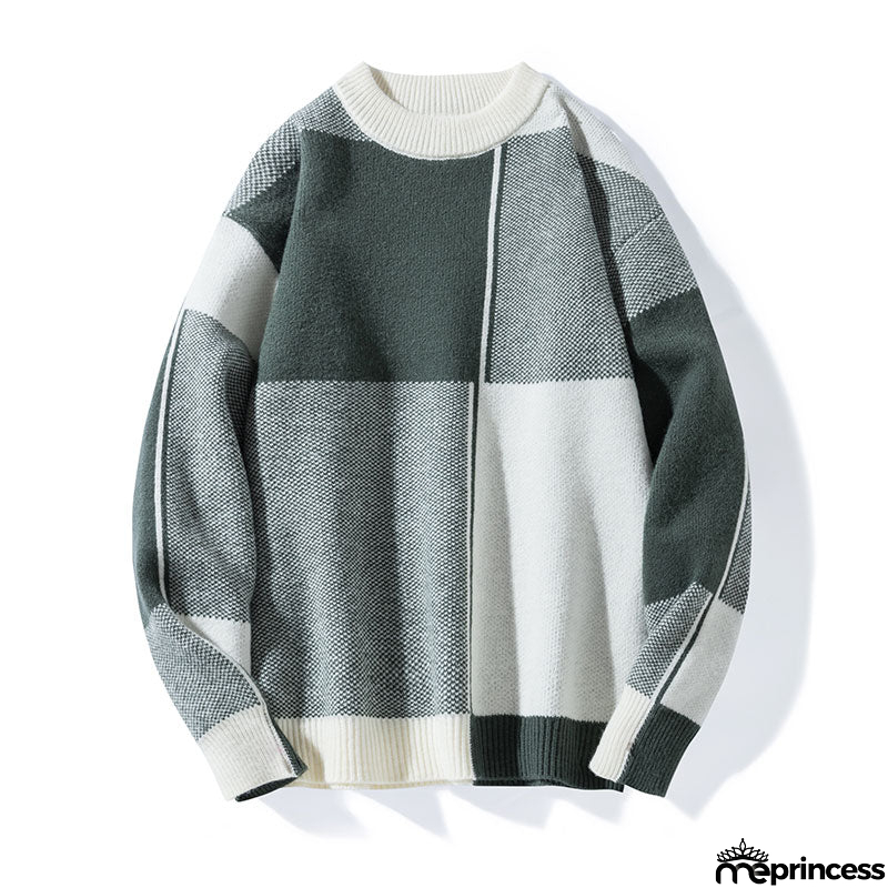 Men's O-Neck Acrylic Full Sleeve Pullovers Knitted Winter Sweater