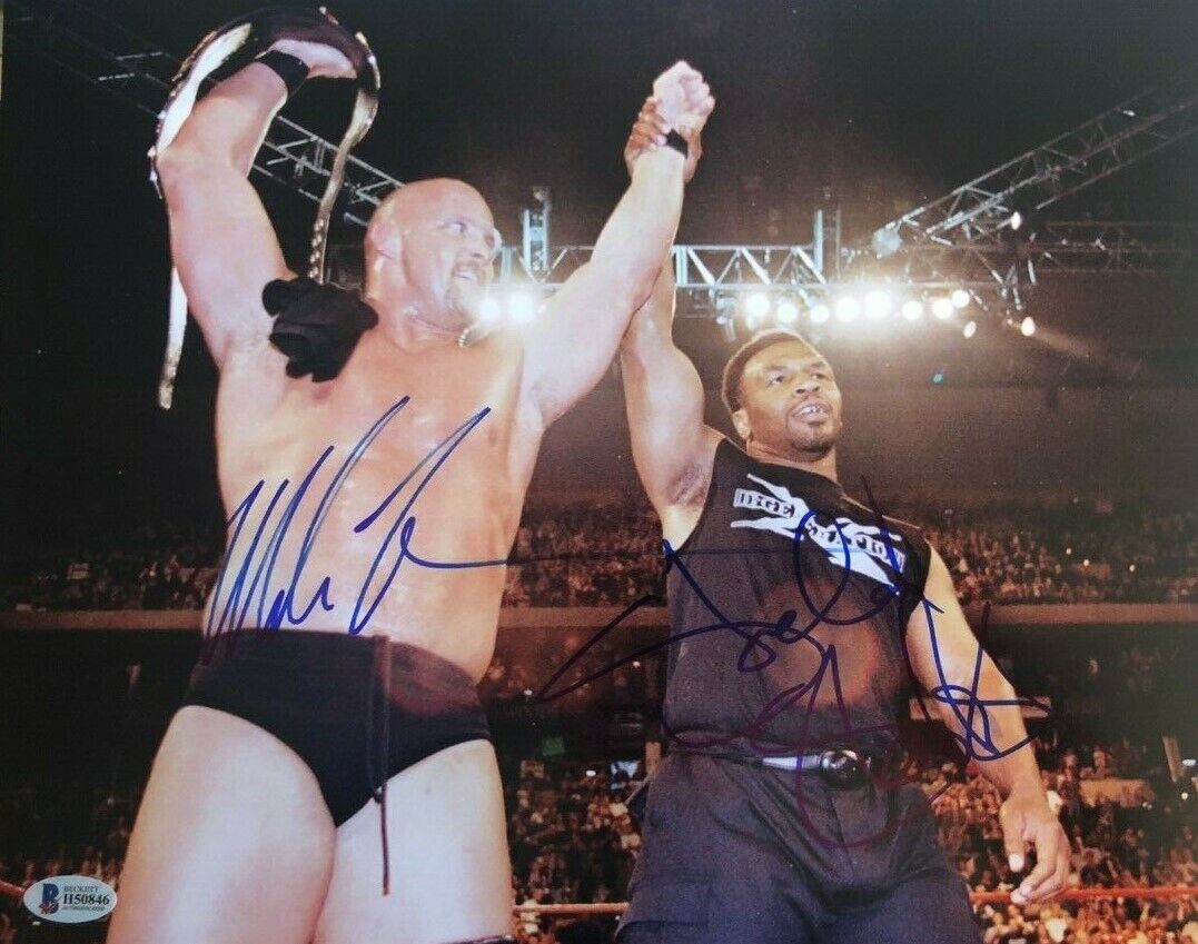 Mike Tyson Stone Cold Steve Austin signed autographed 11x14 Photo Poster painting Beckett COA