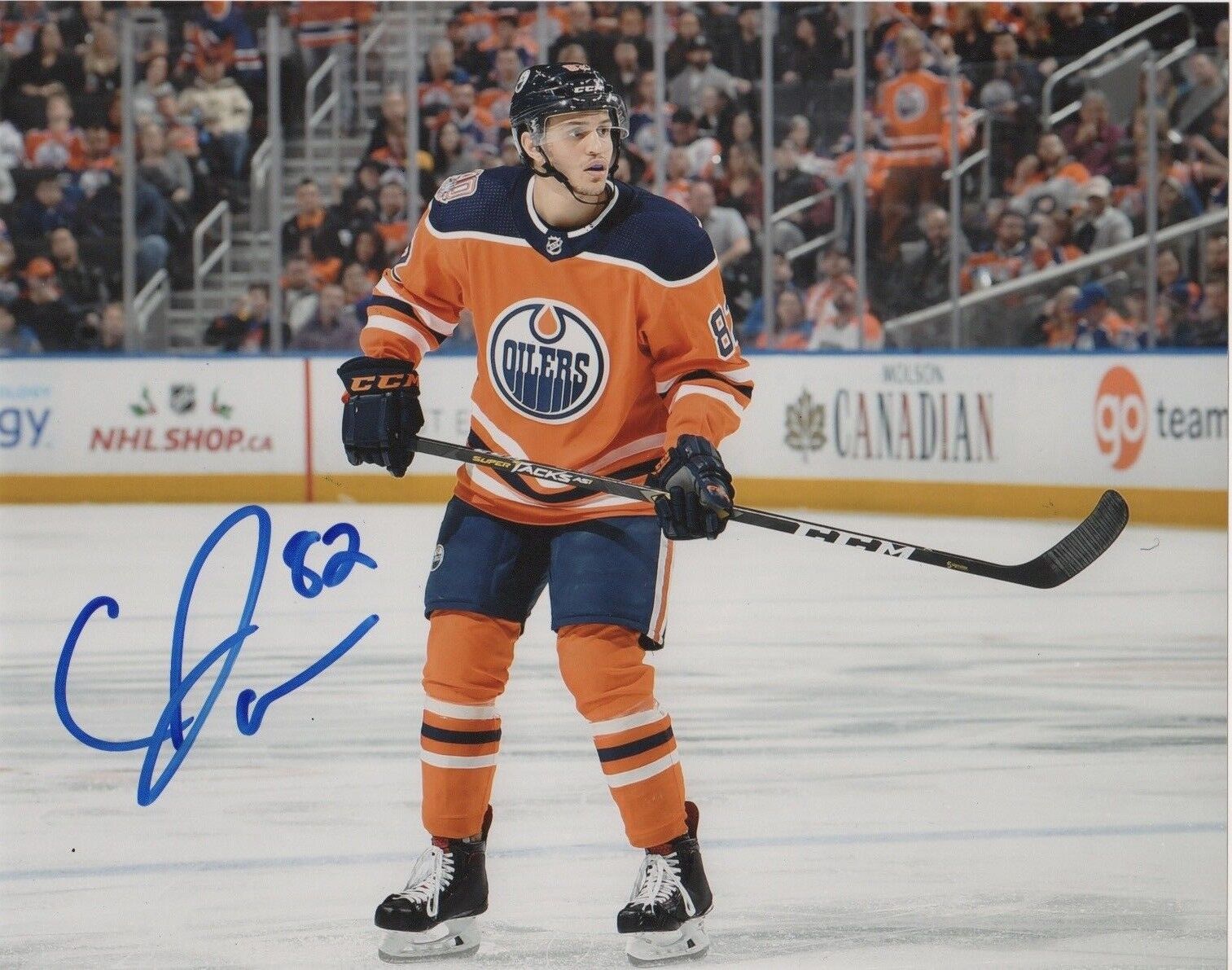 Edmonton Oilers Caleb Jones Autographed Signed 8x10 Photo Poster painting NHL COA #1