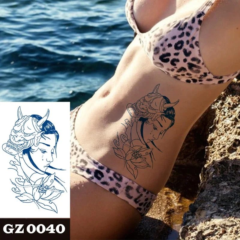 1Pcs Ink Juice Butterfly Text Tattoos Body Art Waterproof Temporary Tattoo Sticker For Men Women