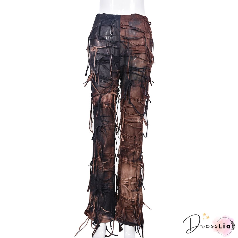 Fringed Casual Pants