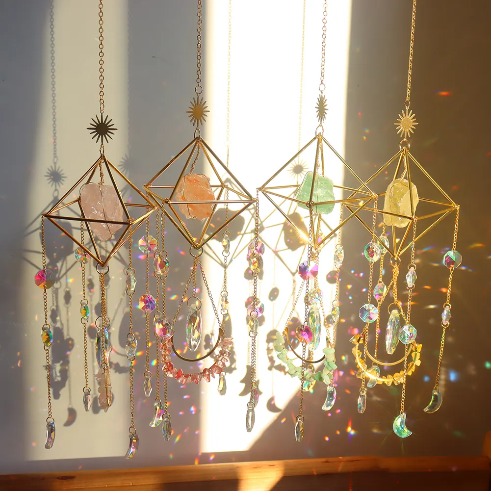 K9 Crystal Light Catchers Wind Chime Sunlight Trapping Windchimes Jewelry