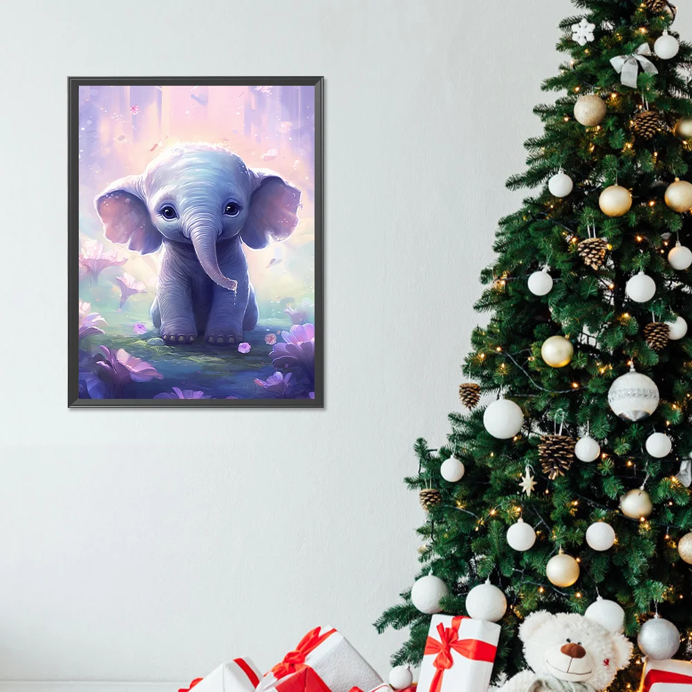 Diamond Painting - Full Round Drill - Elephant(Canvas|30*40cm)
