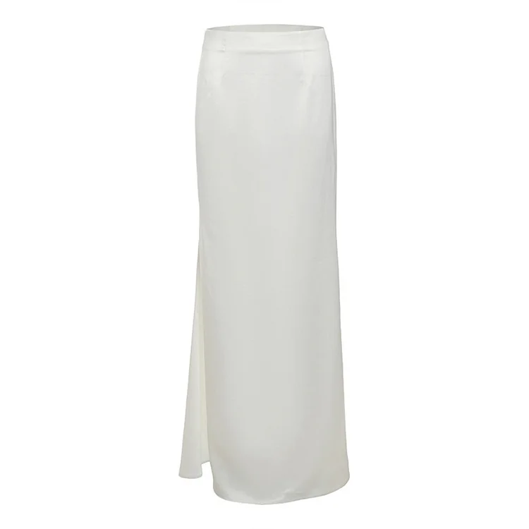 Elegant Lace Fishbone Tube Top With Long Skirt Suit
