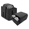 2PCS Camping Dinnerware Organizer with Dividers Motorhome Camping Glass Carrier