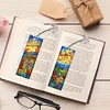 4Pcs Special Shape Sunset Flowers Diamond Painting Bookmark Art Projects