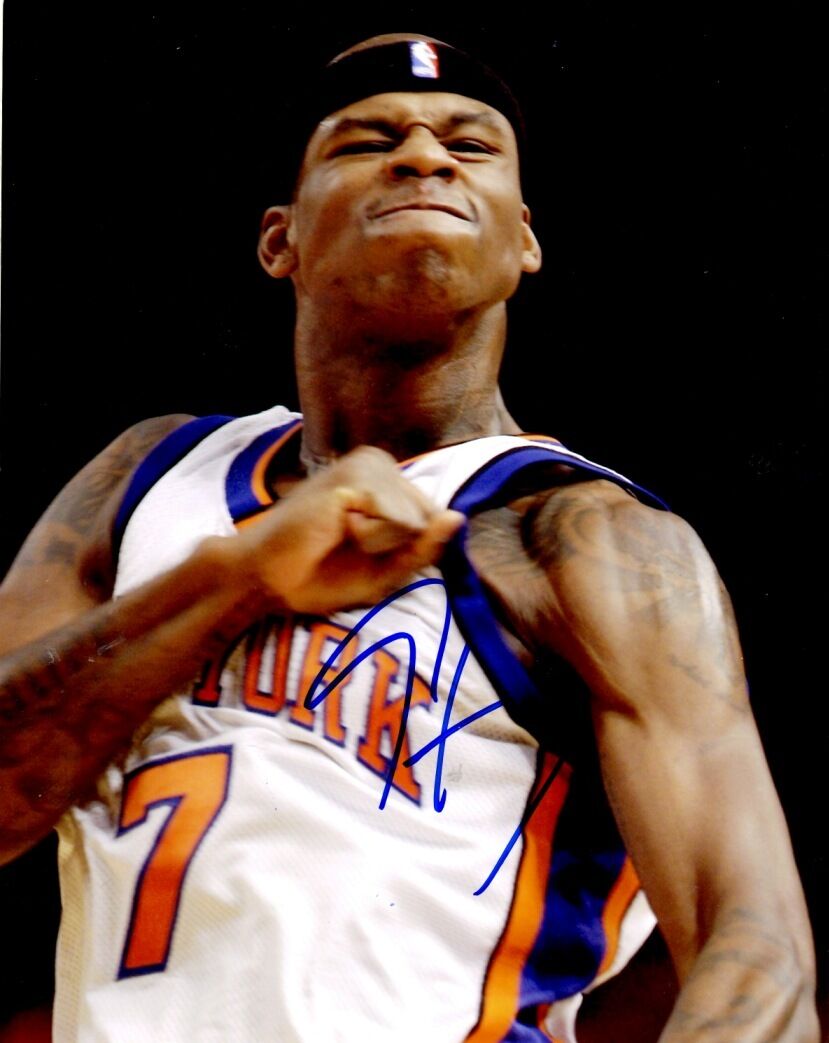 Signed 8x10 AL HARRINGTON New York Knicks Photo Poster painting - COA