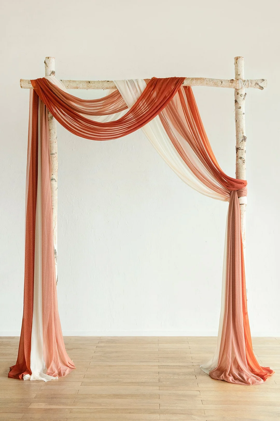 Sheer Wedding Arch Draping 30"w x 20ft  - Ombre Colors