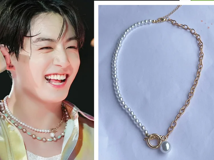 BTS Permission to Dance JUNGKOOK Pearl Necklace