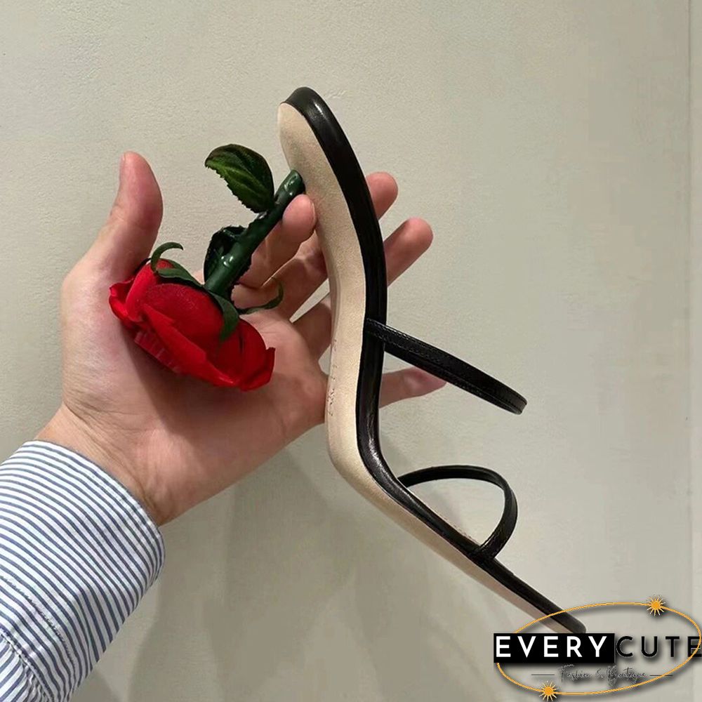 Fashion Ladies Rose Flower Sandals