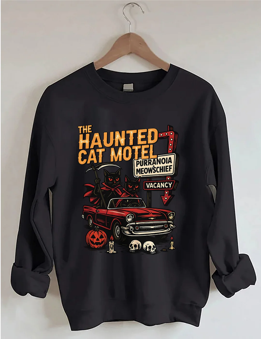 Haunted Cat Motel Sweatshirt