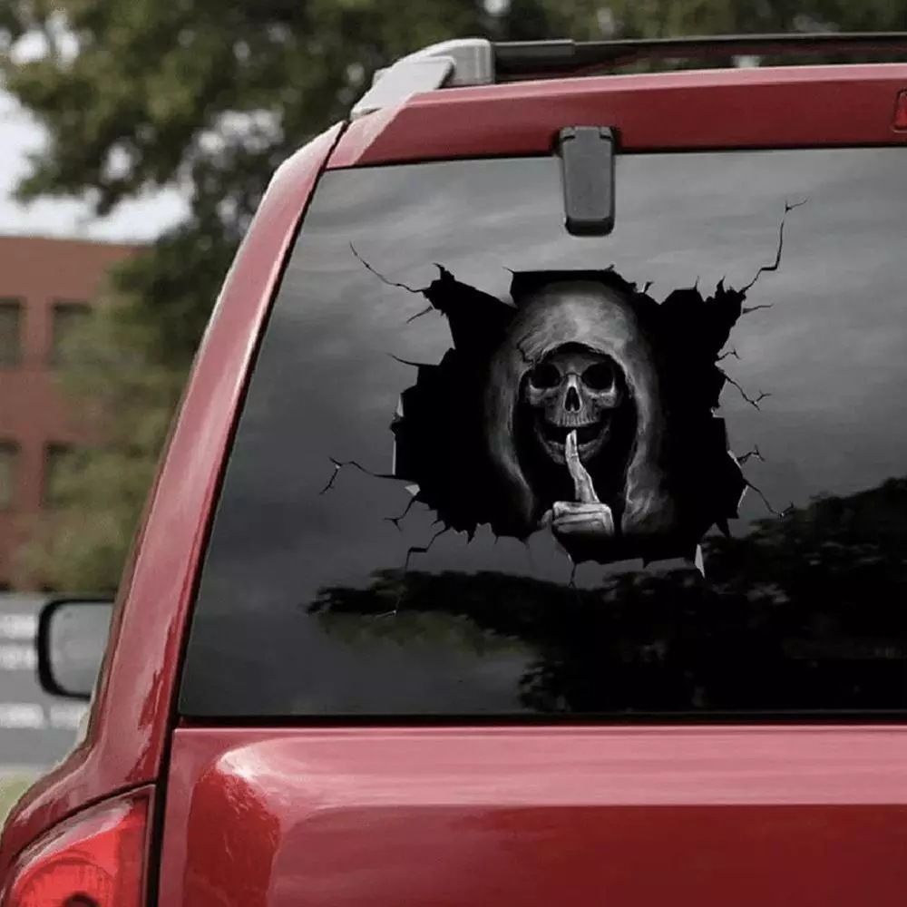 Halloween Evil Skeleton Car Sticker