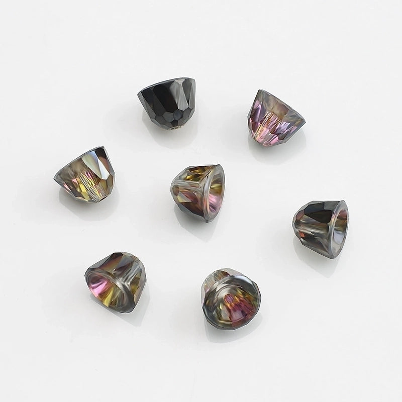 50 PCS/Package 7 * 8mm Hole 1~1.9mm Crystal Glass Solid Color Beads