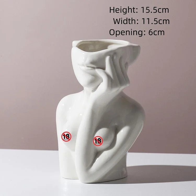 Mila Moya Style Ceramic Flower Vase Body Shape Vase  Weloveplugs