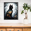 Cat Silhouette Halloween-11CT Stamped Cross Stitch 40*50cm/15.75*19.69in tapestrymarket