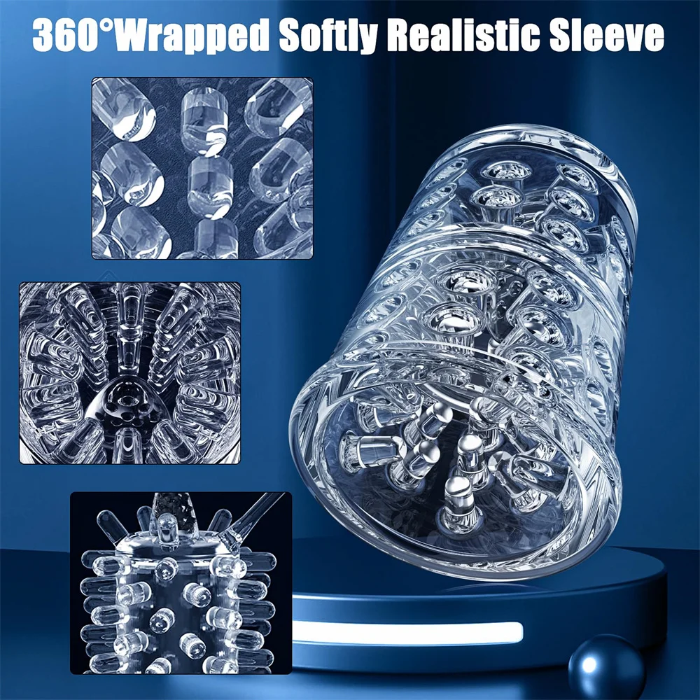 Automatic Male Masturbator Sex Toys Penis Pump With 6s Vacuum Pump 7 Rotating Sucking Licking Modes