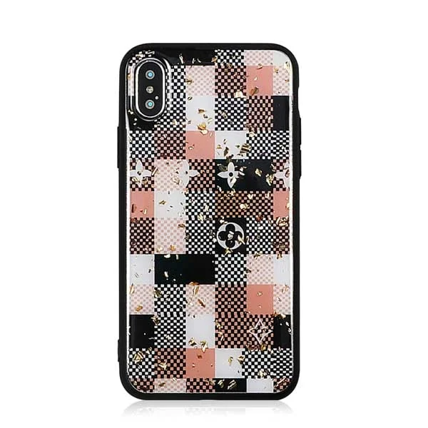 Leopard Peacock Zebra Trendy Shapes and Patterns Print Phone Case with Glitters