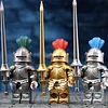 Medieval European Gothic style cavalry soldier armor and weapons military third-party building block minifigure assembly toy