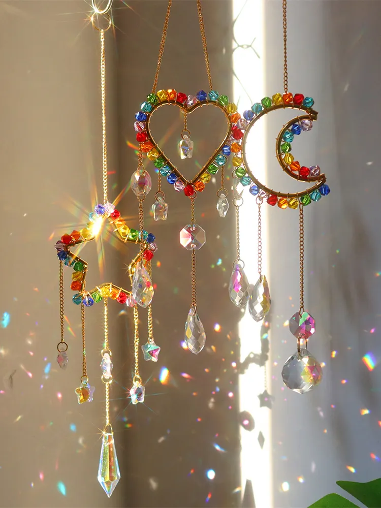 Colorful Beads Crystal Light Catching Jewelry Window Accessories for Living Room