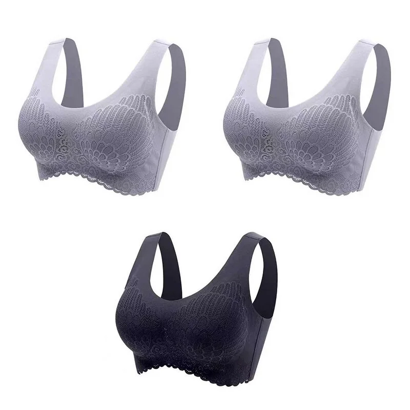 Billionm pcs/lot Women Latex Bra Seamless Bras For Women Underwear Push Up No Trace Bralette With Pad Vest Comfort Top Sport Bra