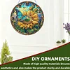 Butterfly Sunflower DIY Acrylic Diamonds Painting Clocks Bedroom Decor Pendant Hanging Kit