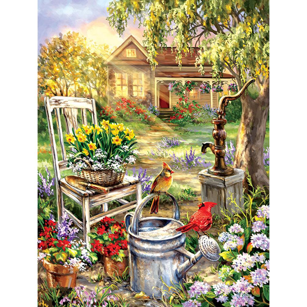 

30*40CM - Sunshine Garden - Round Drill Diamond Painting, 501 Original
