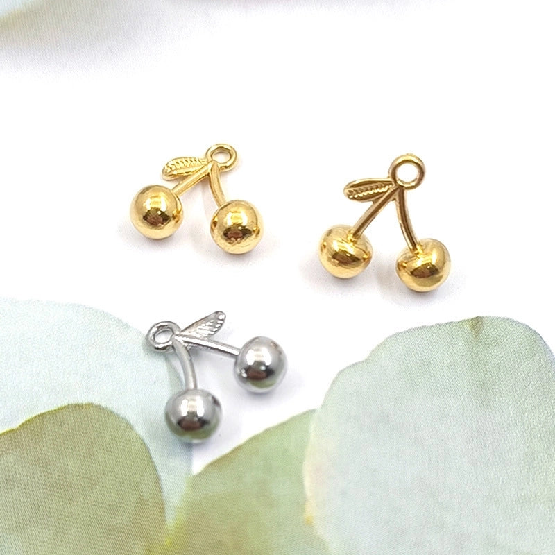 1 Piece Titanium Steel Cherry Pendant