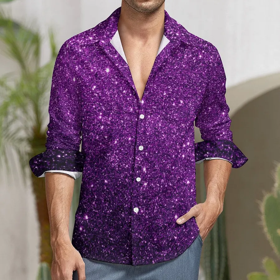 open lace back dress Stevie-Stretch Croco Leather Western Shirt Purple 508 / Xs main image 0