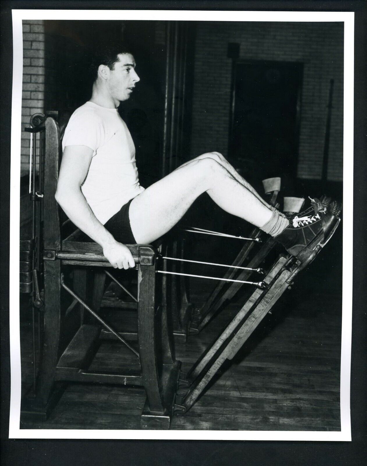 Joe DiMaggio during workout 1940's Type IV Press Photo Poster painting New York Yankees