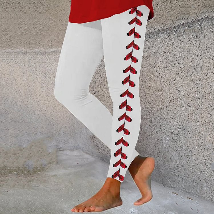 Comstylish Women's Baseball Print Leggings