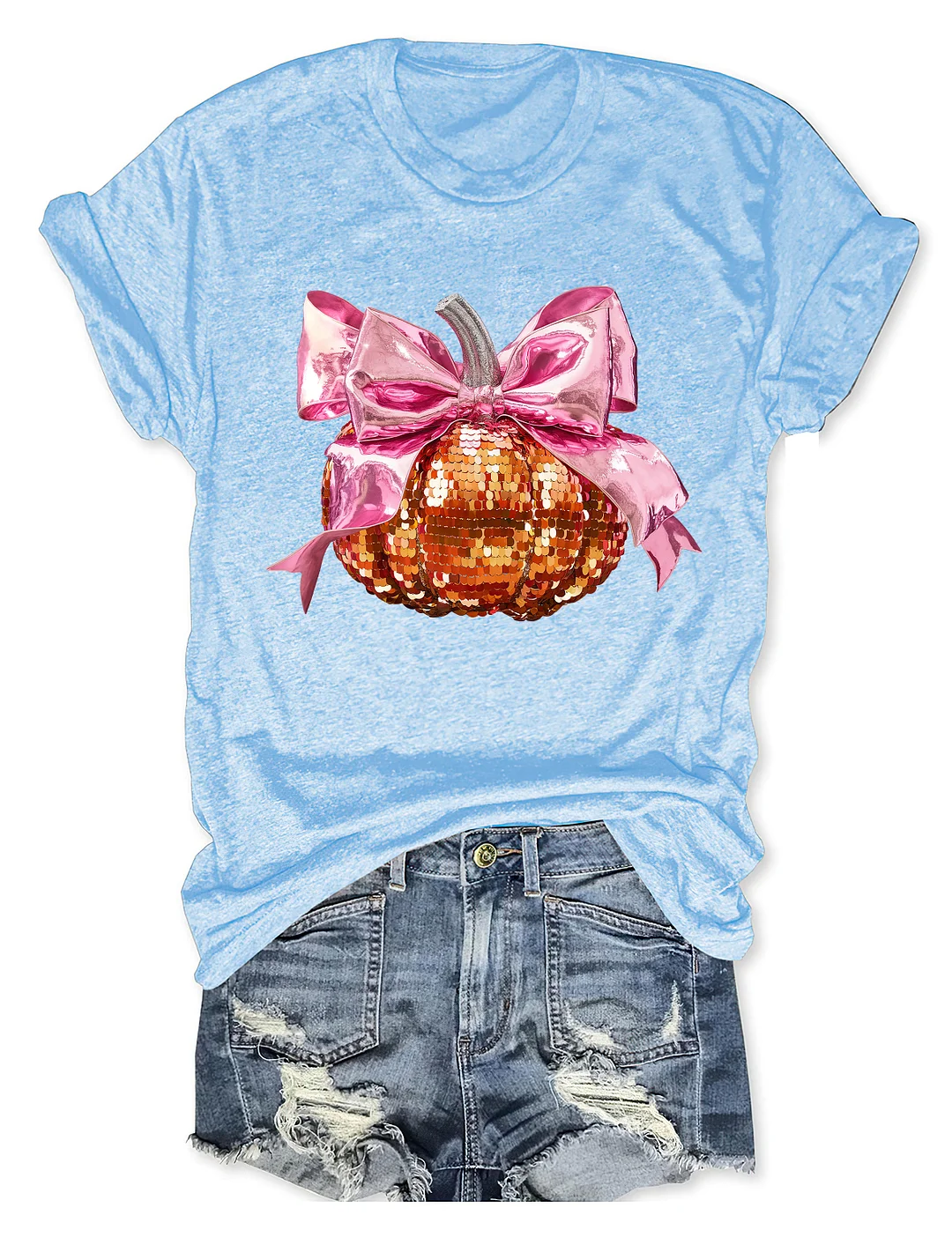 Pink Coquette Bow Ball Pumpkin T-Shirt