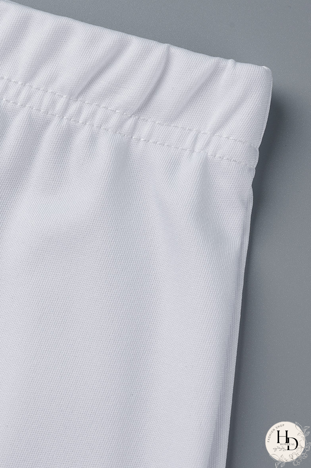 White Casual Print Draw String O Neck Short Sleeve Two Pieces