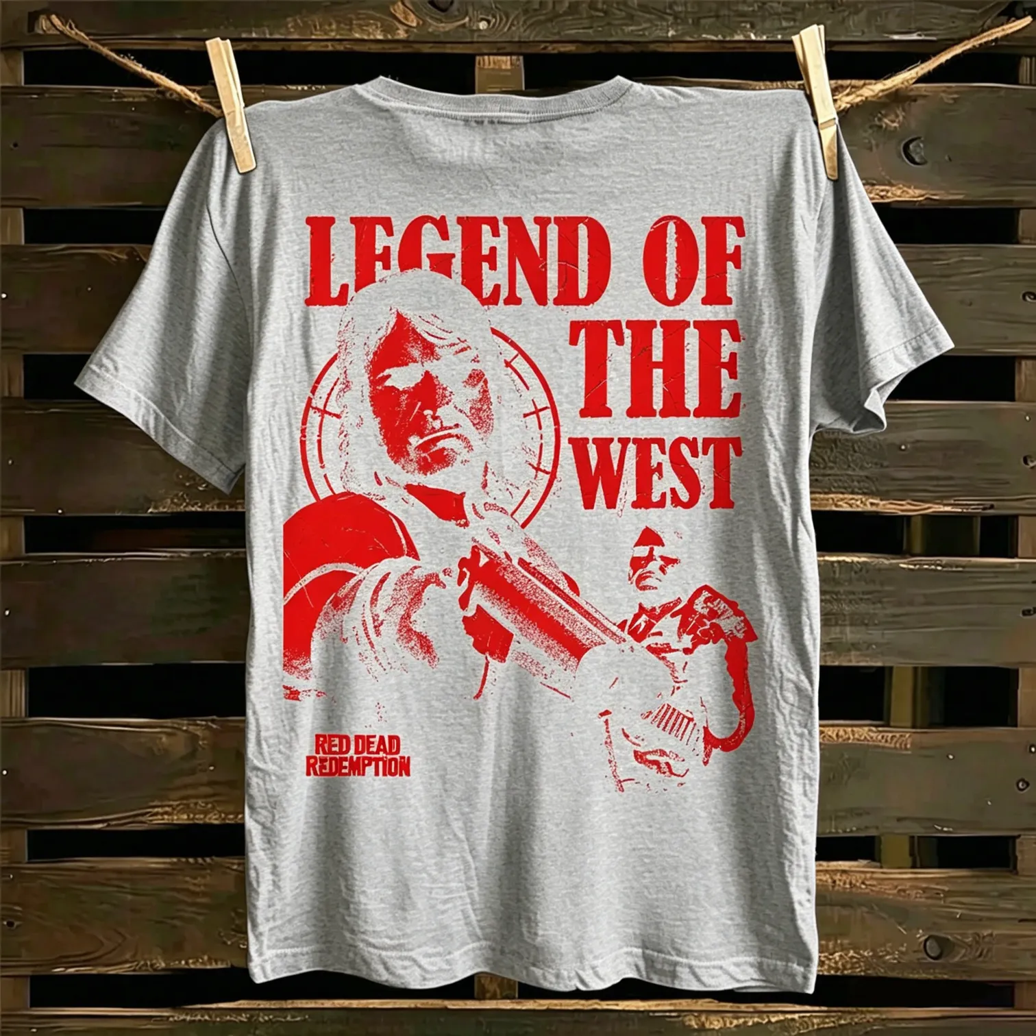 Western Style Gaming Graphic Cowboy T-Shirt