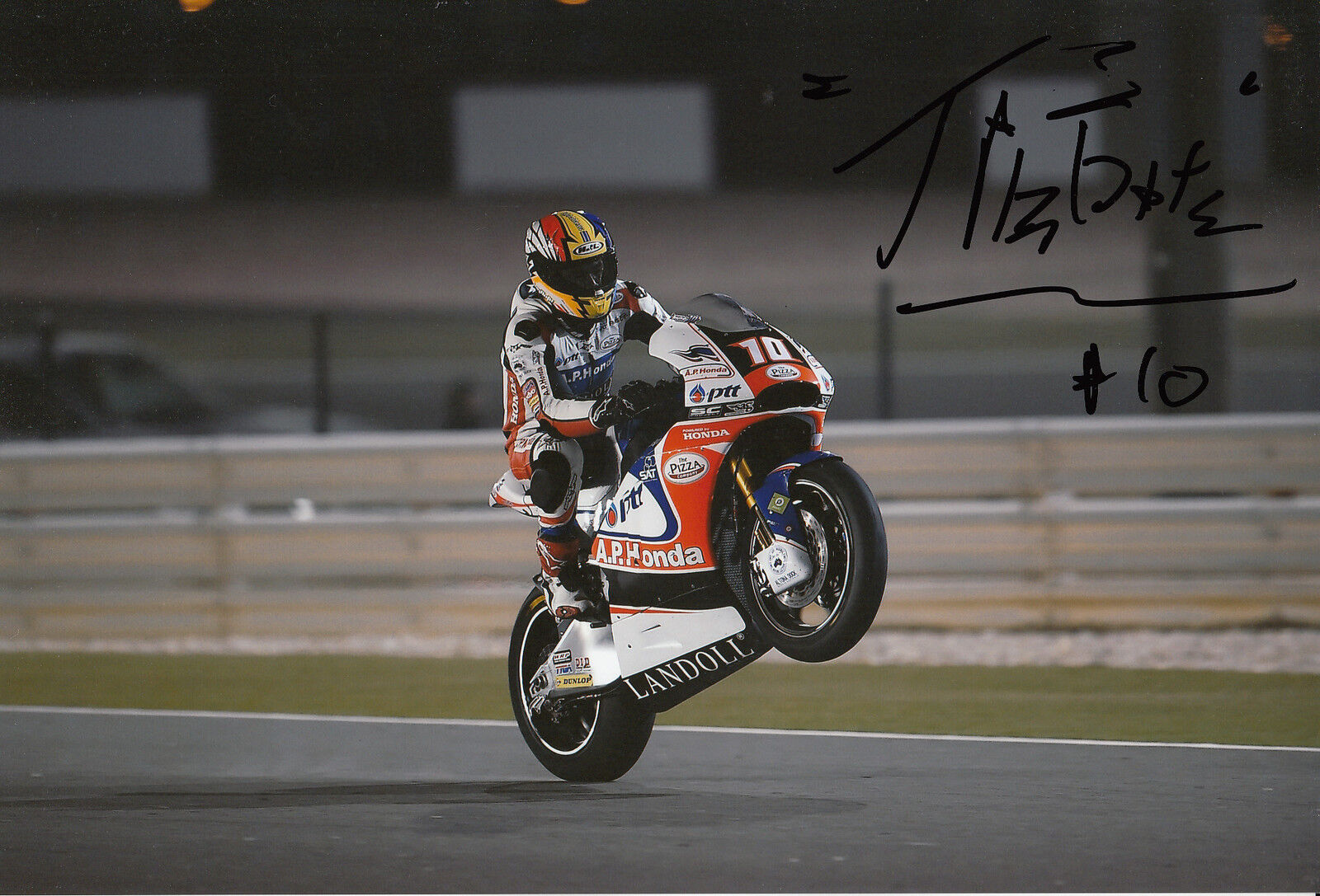 Thitipong Warokorn Hand Signed Kalex 12x8 Photo Poster painting 2014 Moto2 1.