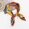 Colorful Design 70x70xm Floral Silky Scarf