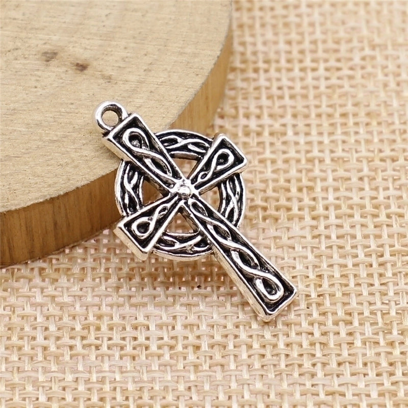 1 Piece Alloy Cross Witches Knot Pendant Jewelry Accessories