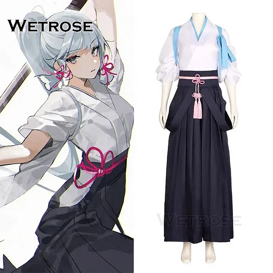 着物・浴衣 ayaka^ - ^ Wetrose] In Stock Ayaka Kamisato Cosplay Costume Fanart