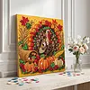 Framed Turkey - DIY Button Art Painting Kit for Creativity DIY Pearl Dot Crafts for Gift Home Wall Decor 30*30CM