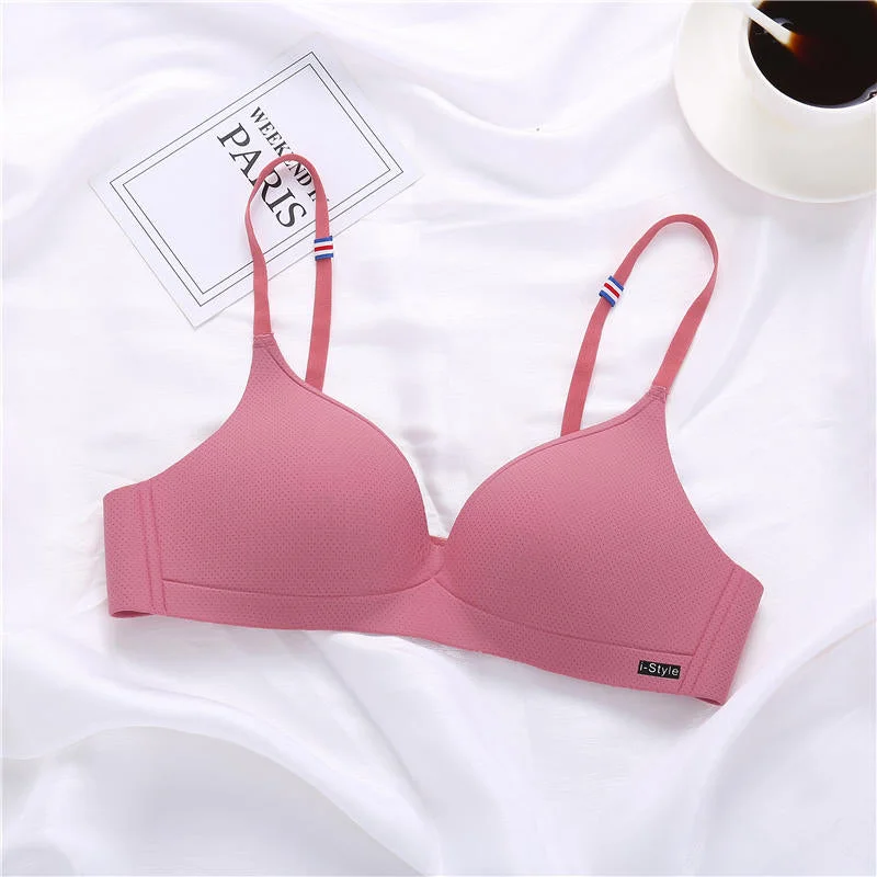 Seamless Bra Women Brassiere Bralette Sexy Breathable Female Solid Color Lingerie Ultra-thin Wireless Bras for Girl AB Small Cup