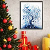 Diamond Painting -DIY Round Drill Blue Flower Tree(40x50cm)