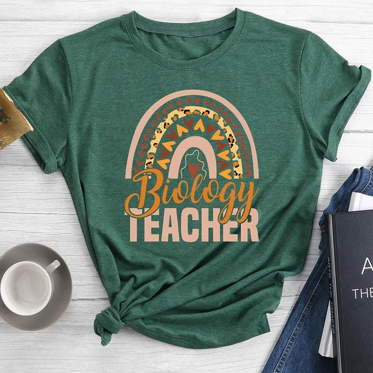 Biology Teacher Round Neck T-shirt