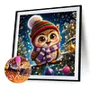 Diamond Painting -DIY Round Drill Christmas Owl(40x40cm)