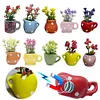 Cute Plant Fridge Magnets Mini Ceramic Vase Fridge Magnets Tiny 3D Plant Vase