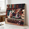 Framed Sleeping Little Dragon-Paint By Numbers Acrylic Painting 20*20Cm With Color Box 3Ml（12Colors）