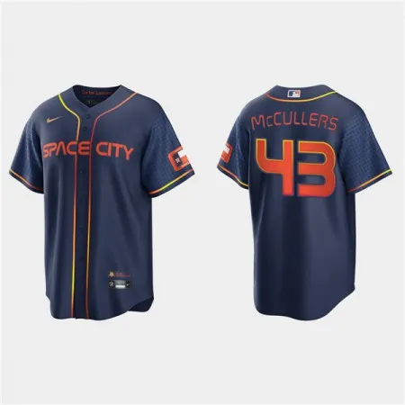 Men's Houston Astros #43 Lance McCullers  2022 Navy City Connect Cool Base Stitched Jersey BX3W