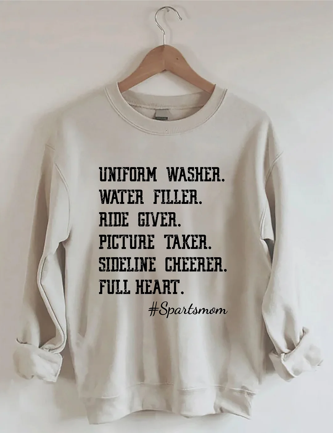 Uniform Washer Water Filler Ride Giver Picture Taker Sideline Cheerer Full Heart Sweatshirt