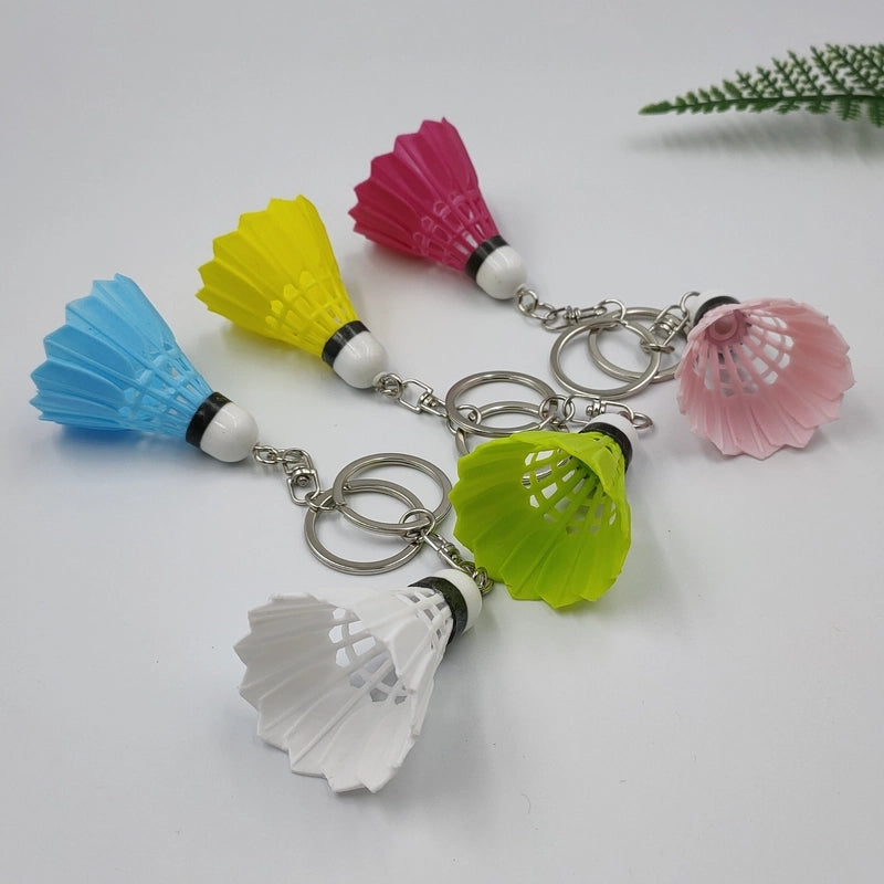 Minimalist Sports Badminton Plastic Unisex Bag Pendant Keychain