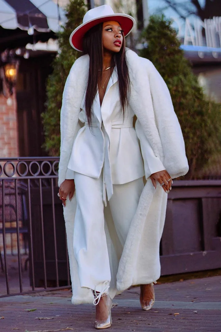 Winter Faux Fur Coat Plush Outerwear